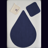 navy blue waterproof sex mat with pouch