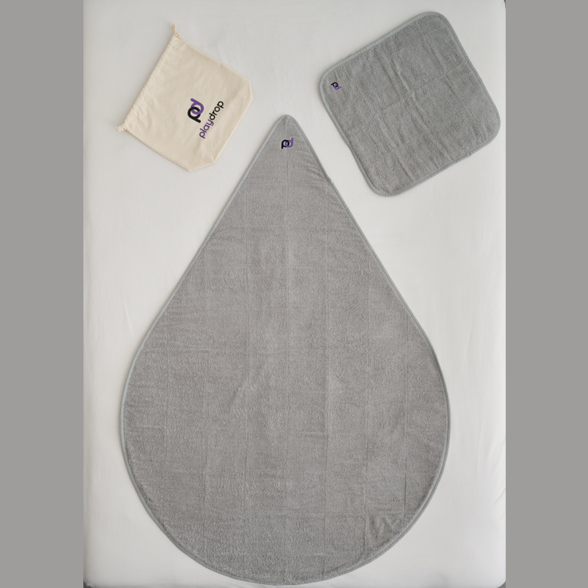 grey waterproof sex mat with case